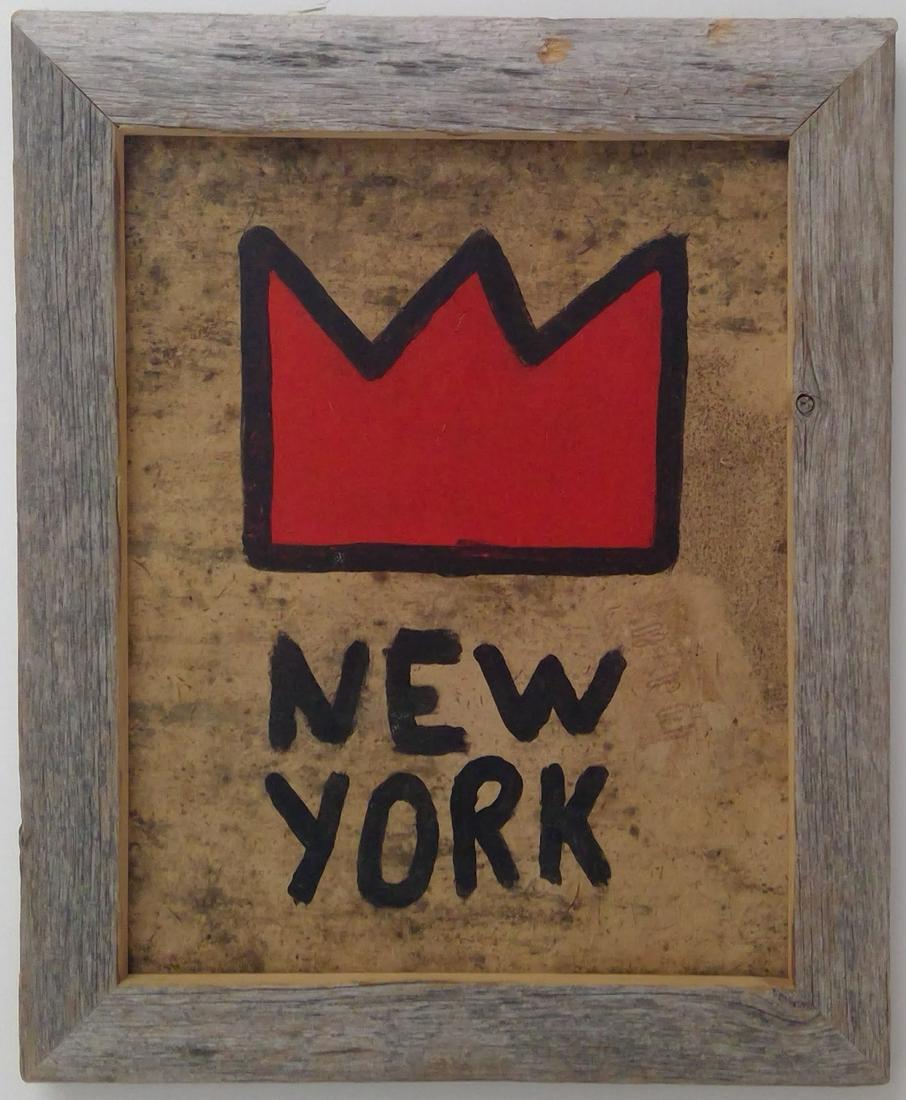 Jean-Michel Basquiat Painting in the manner of: Jean-Michel Basquiat Painting in the manner of. Frame Size: 10 x 12 inches. This painting is being sold in the manner of the artist. The painting does not have a Certificate of Authenticity, providenc