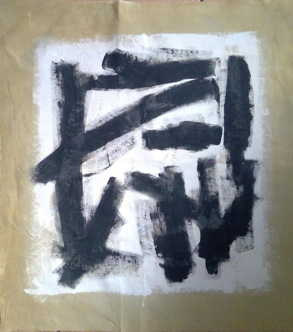 Franz Kline Abstract Painting on canvas (1 of 6)