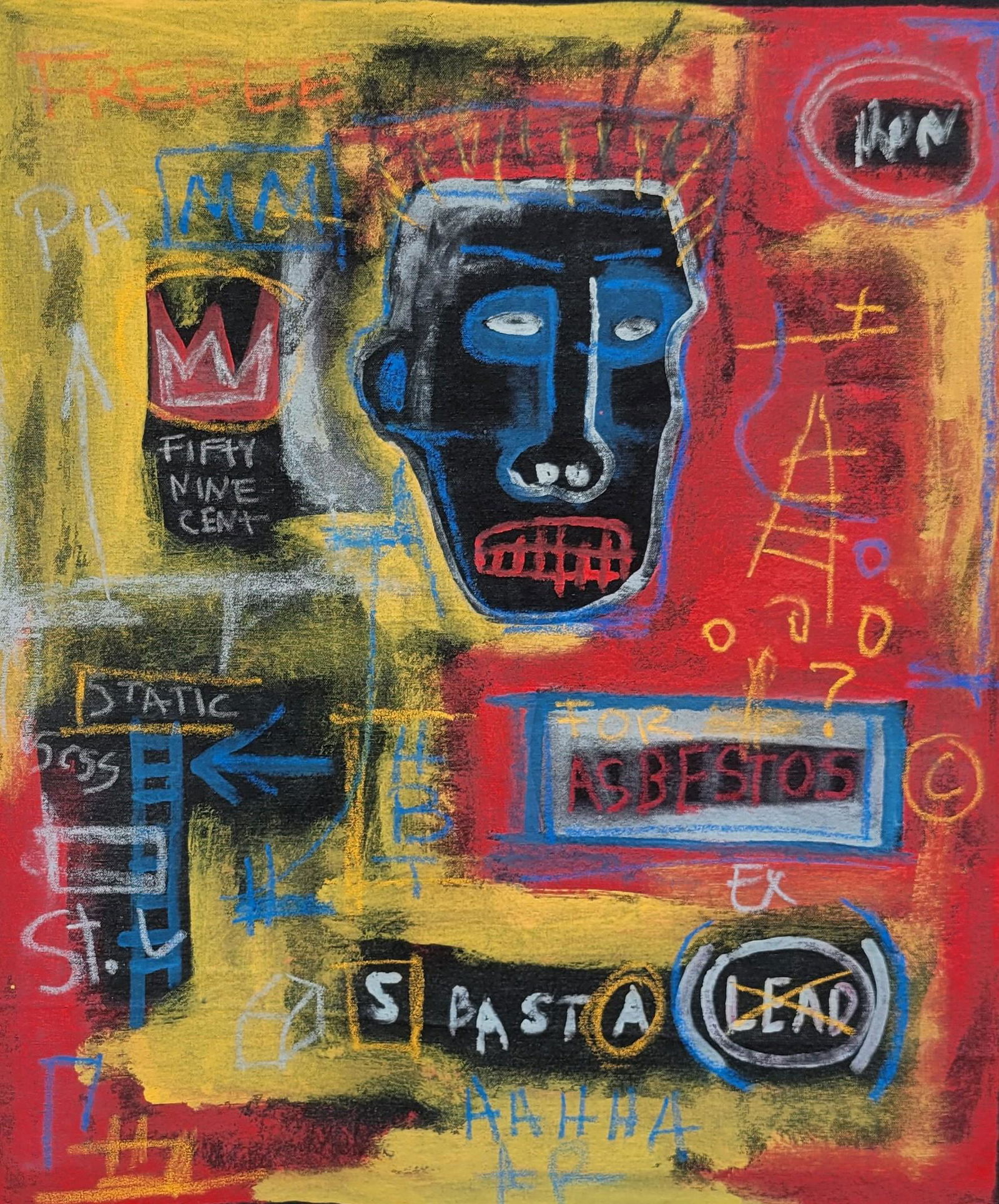Jean-Michel Basquiat Painting on Canvas (1 of 5)