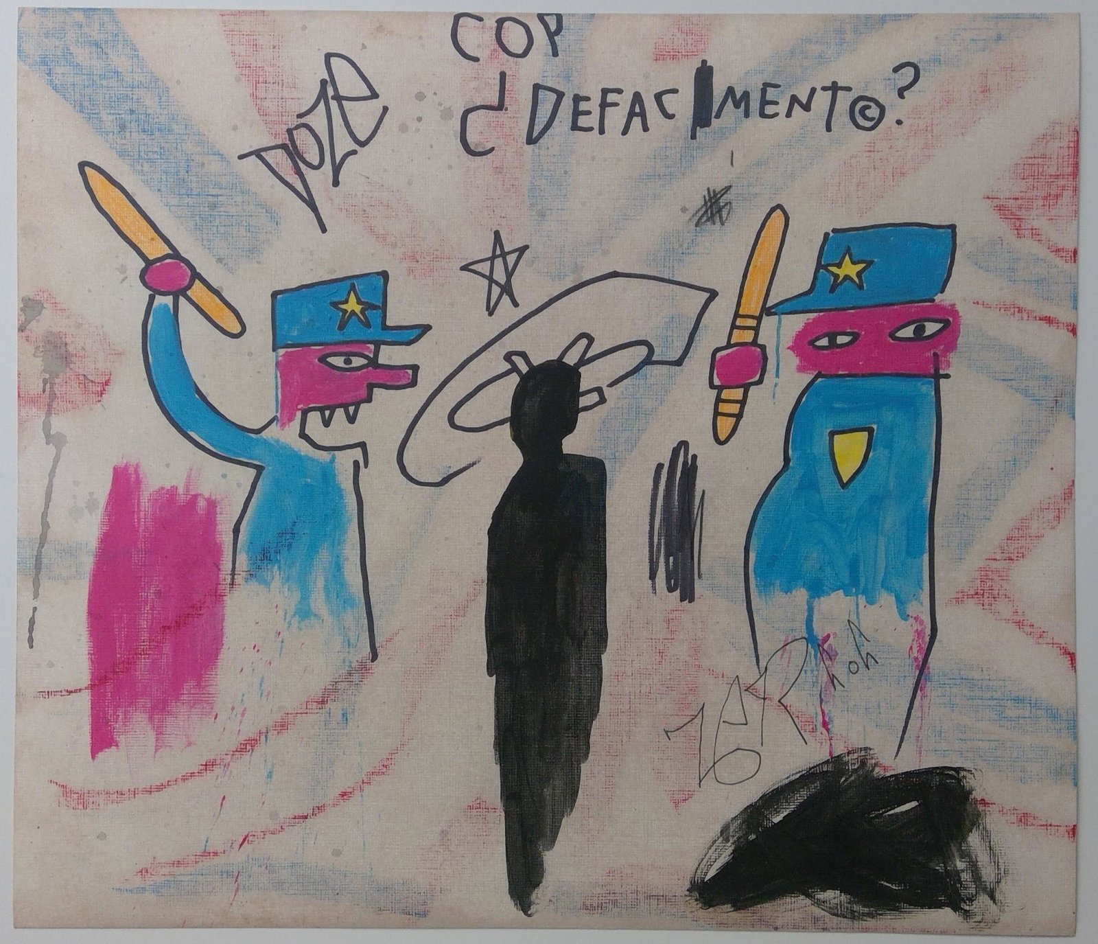 Jean-Michel Basquiat Painting on paper: Jean-Michel Basquiat Painting on Paper. Paper Size: 12 x 16 inches. The painting does not have a Certificate of Authenticity, providence, or other documents. Sold as-is, in the manner of the artist.