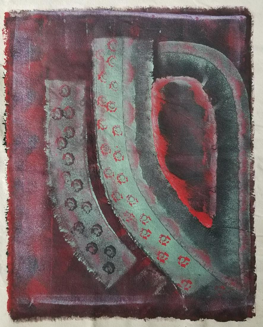 Abstract Contemporary Painting on Canvas (1 of 3)