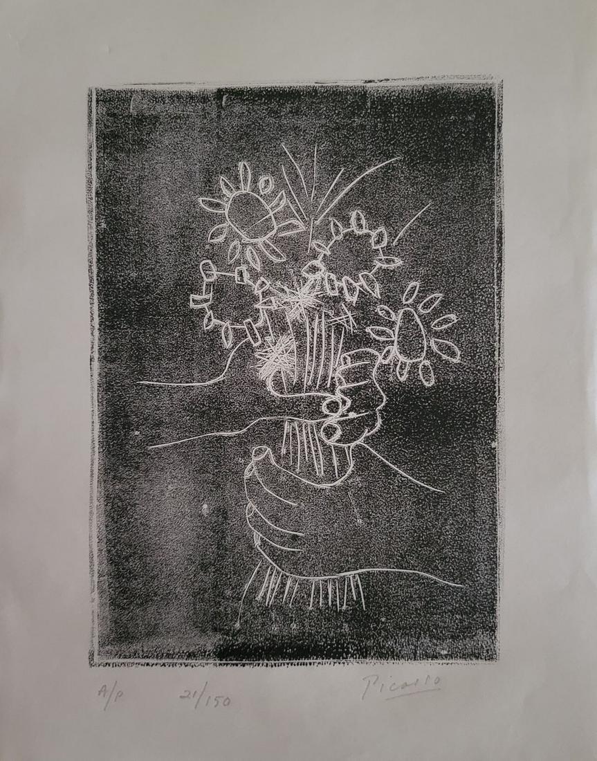 Pablo Picasso Block Print on paper. (1 of 5)