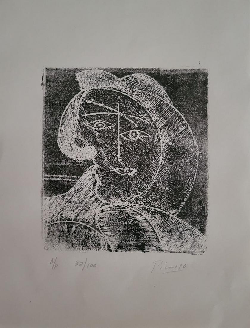 Pablo Picasso Block Print on paper. (1 of 5)