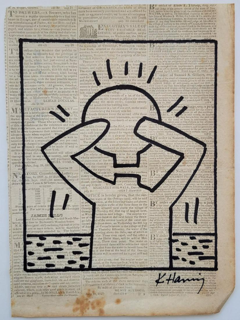 Keith Haring Painting on Paper. (1 of 5)