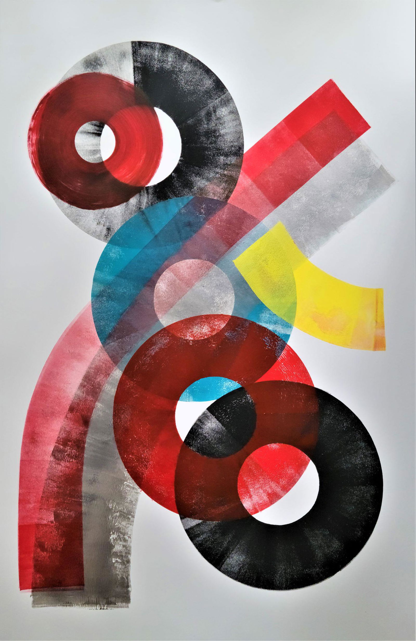 26 x 40" Acrylic Ink Painting on Paper (1 of 4)