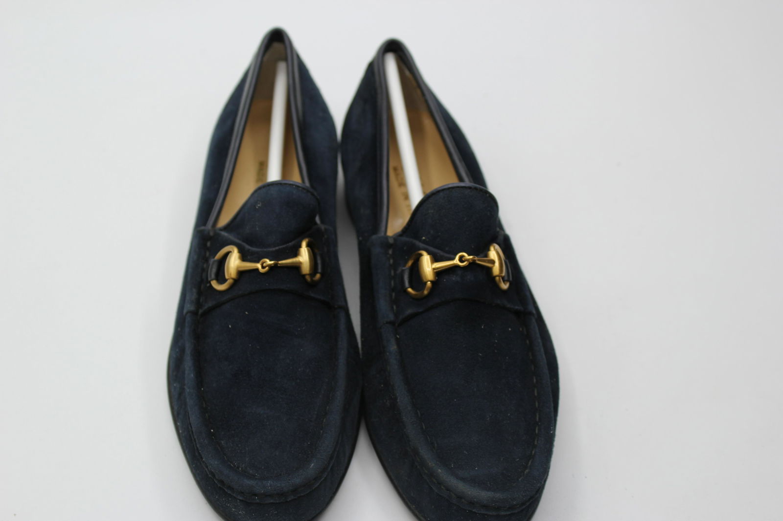 Gucci Suede Women's Shoes: Blue suede, leather interior. Size. 5.5.