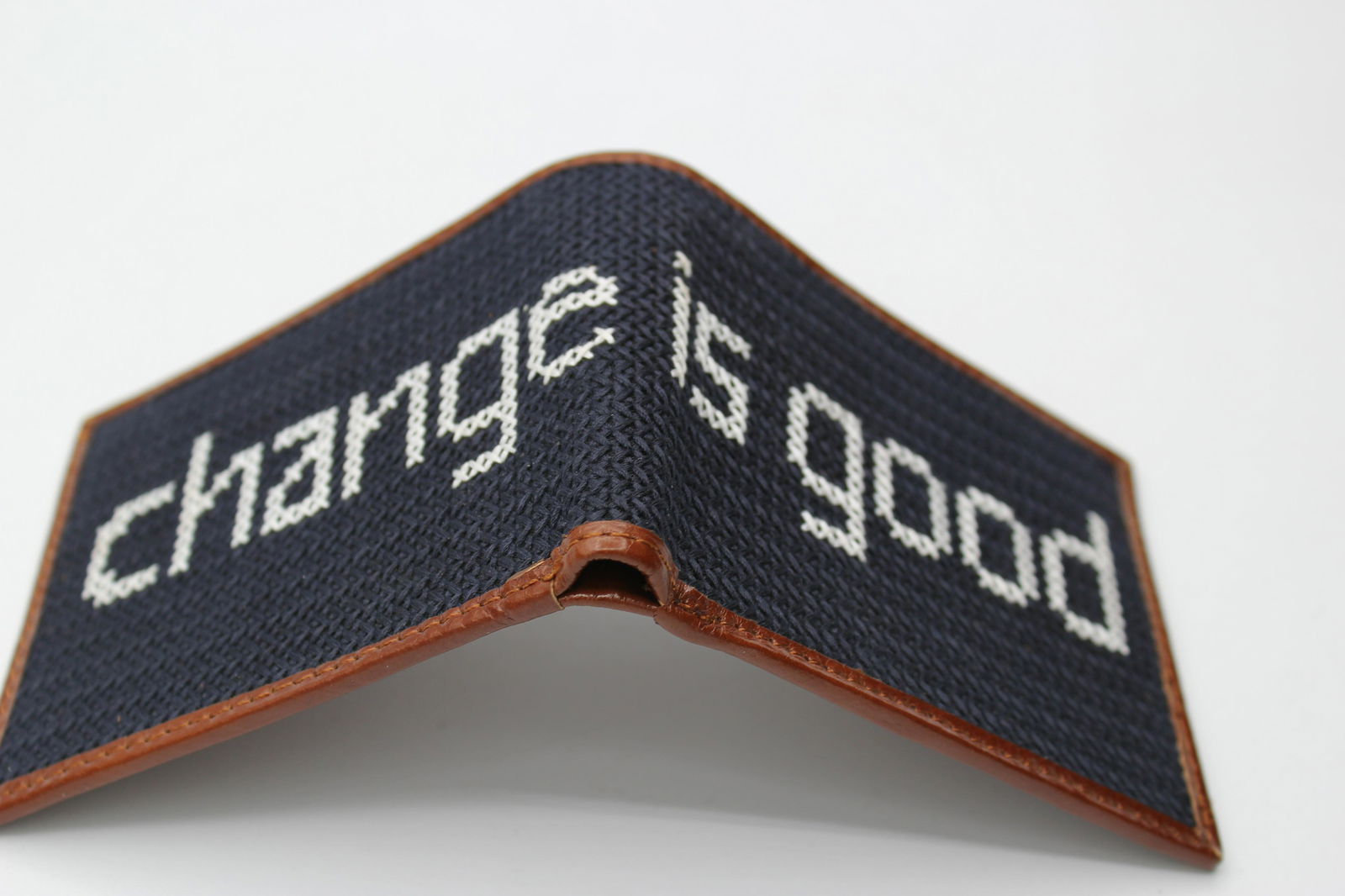 Lot of 2 Lands End "Change is Good" Woven Wallets (1 of 4)