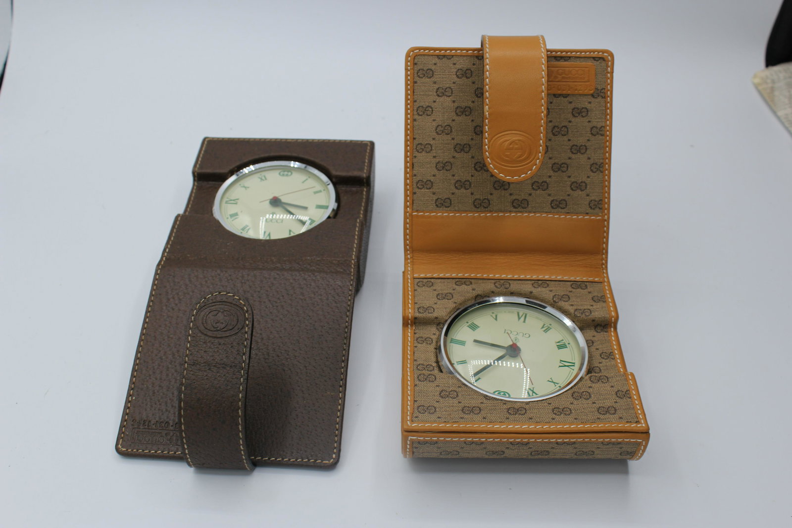 Pair of Gucci Folding clocks (1 of 4)