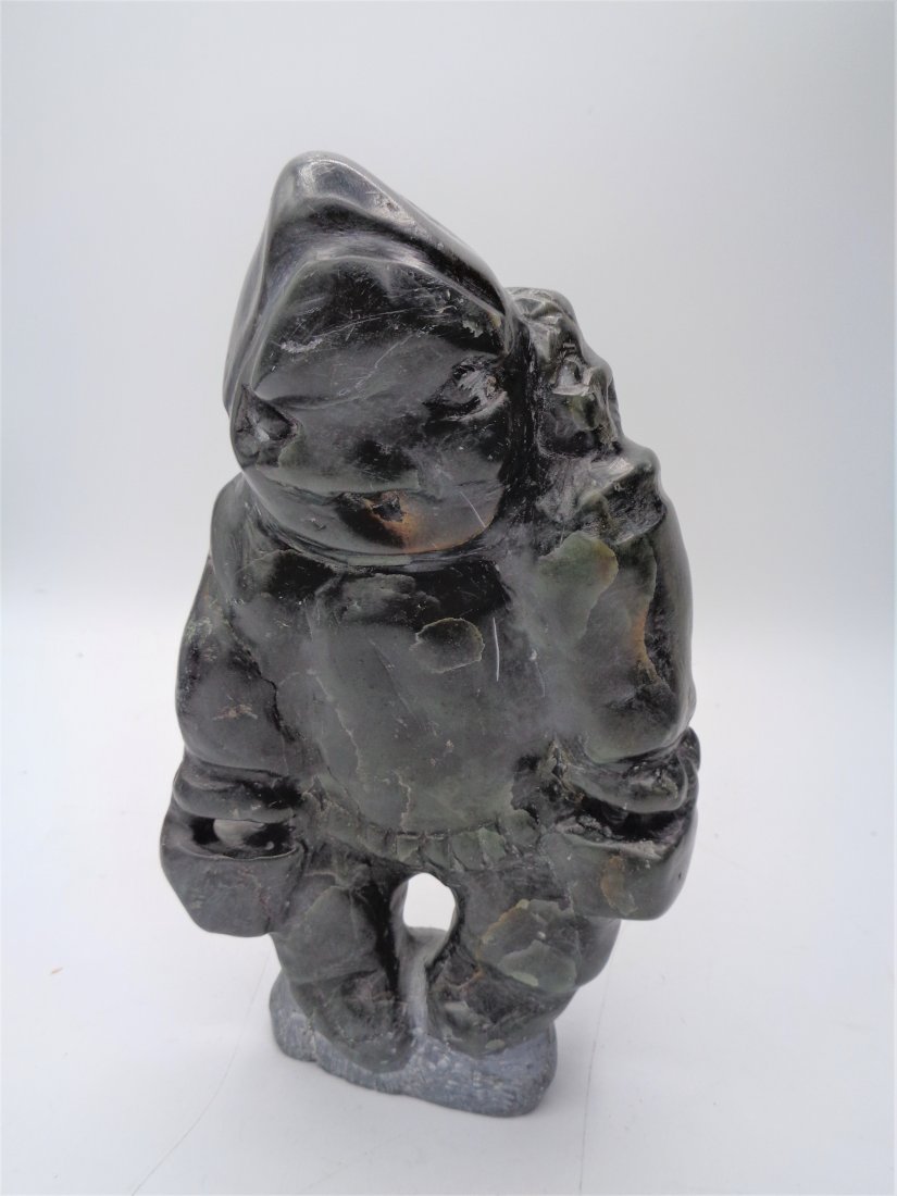 Eskimo Art Soapstone Inuit Large Carved (1 of 6)