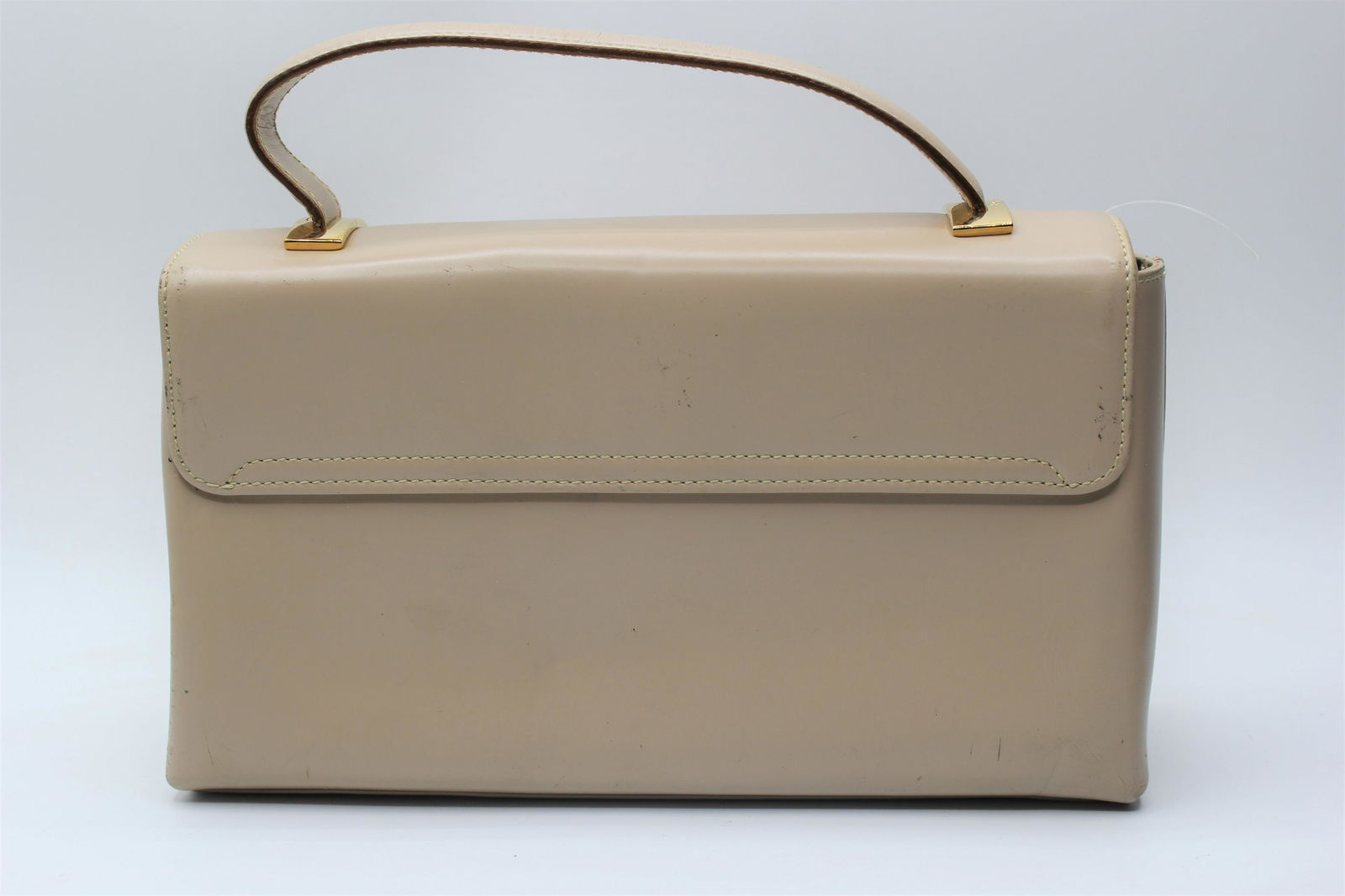 Beige Leather Ferragamo Hand Bag (1 of 9)