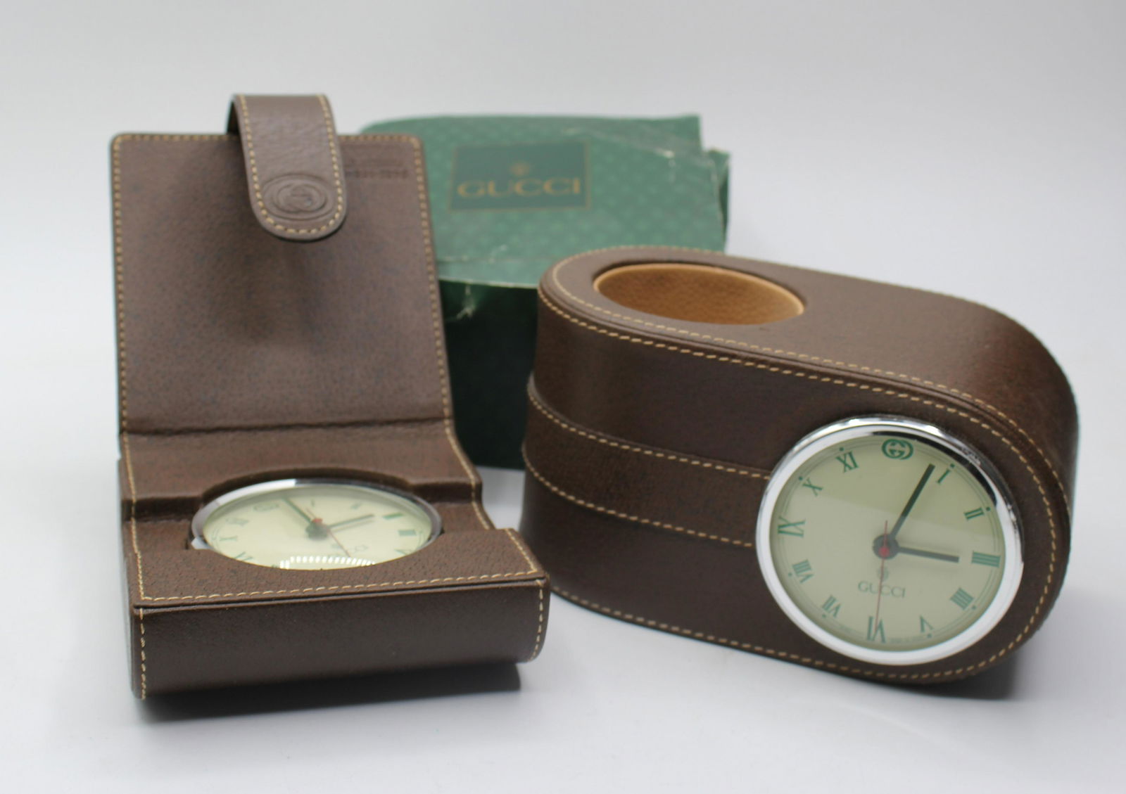 Pair of Vintage Gucci Desk Clocks (1 of 4)