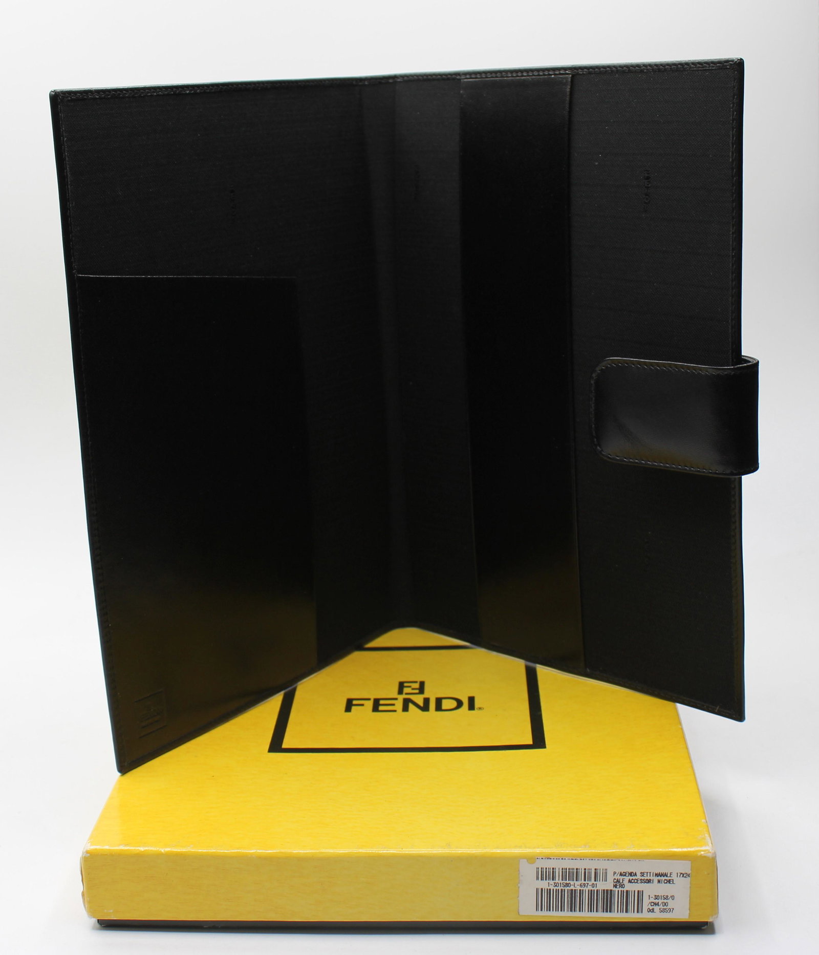 Fendi Agenda Settimanale: Black Leather 10 X 7"