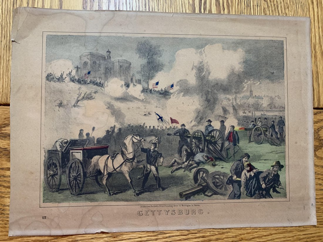 1863 Battle of Gettysburg Lithograph (1 of 6)