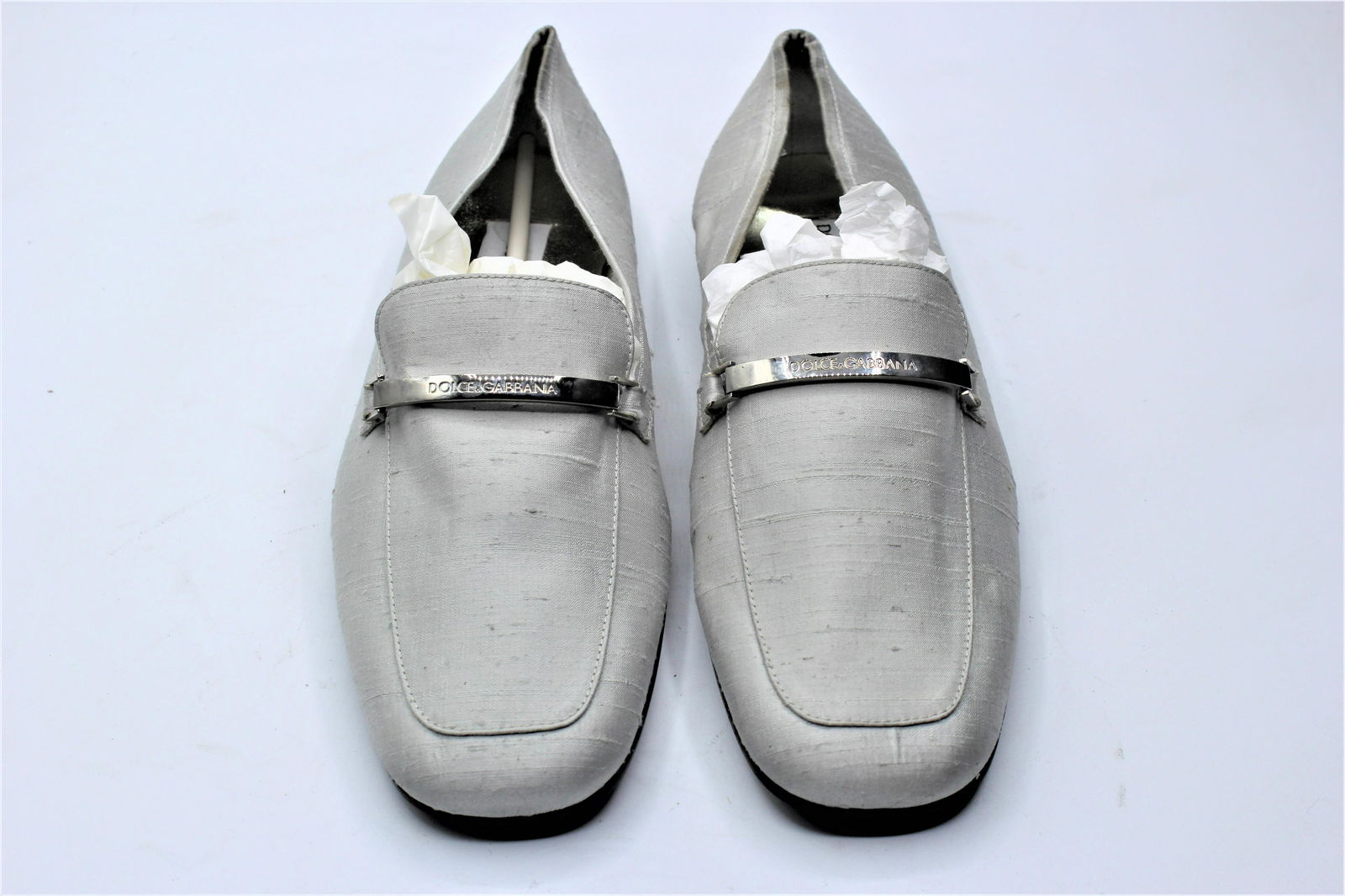 Dolce & Gabbana Men's Silver Flats (1 of 6)