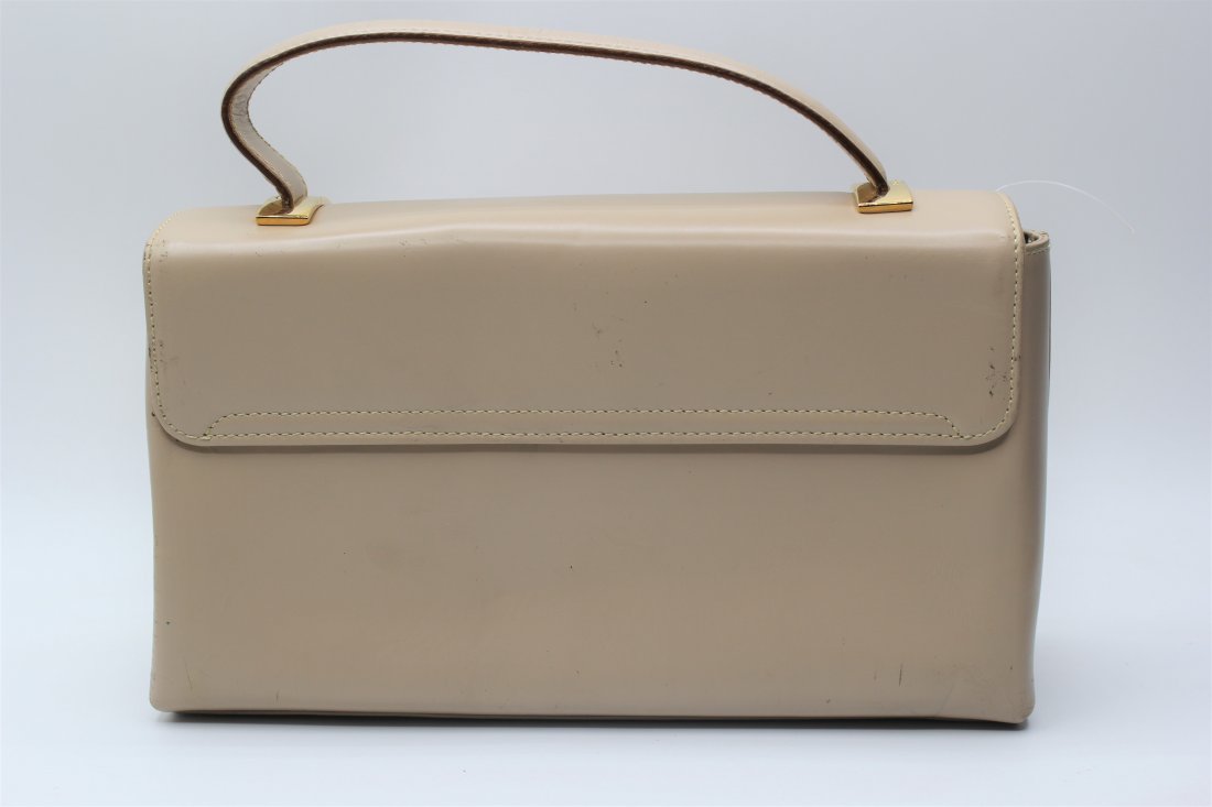 Beige Leather Ferragamo Hand Bag (1 of 9)