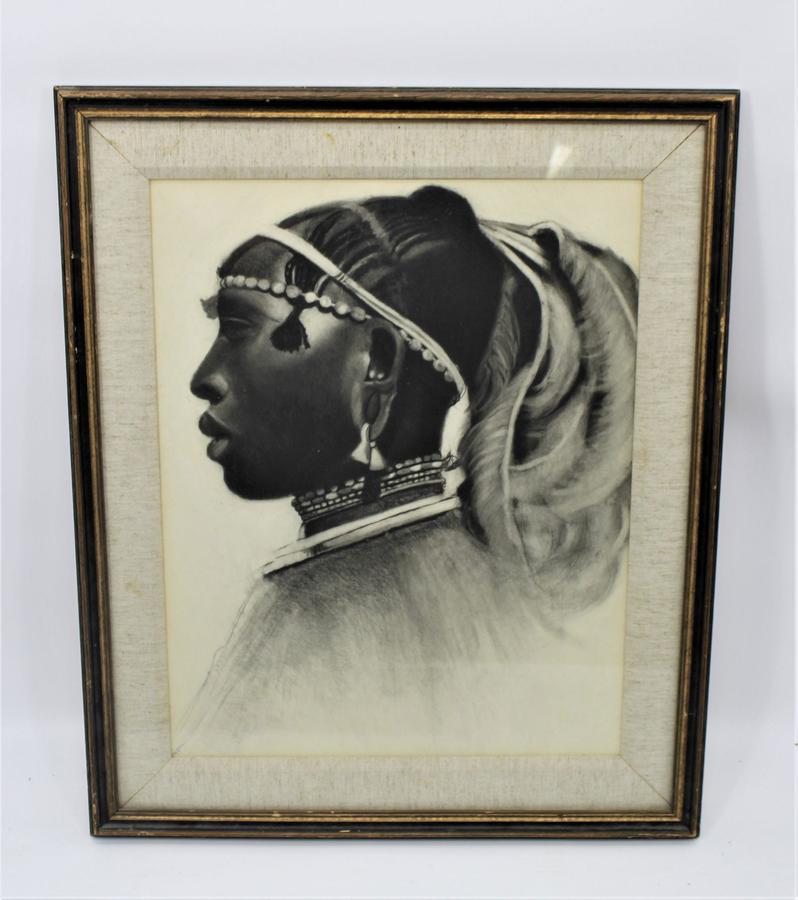 Beautiful Pastel on Paper - African Woman (1 of 5)