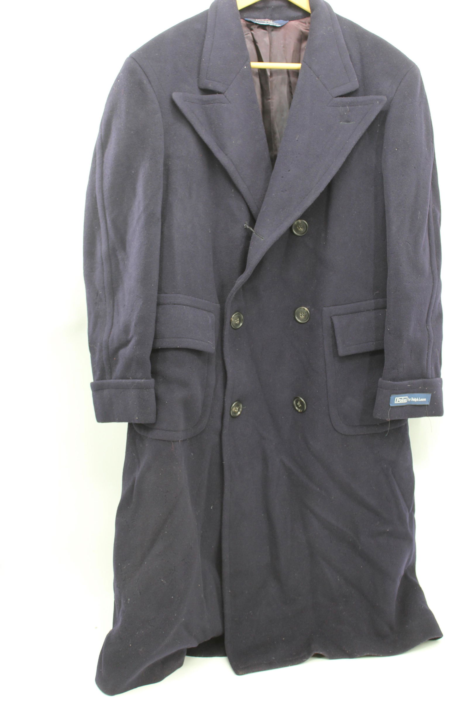 Ungaro Menâ€™s Long Navy Peacoat (1 of 8)