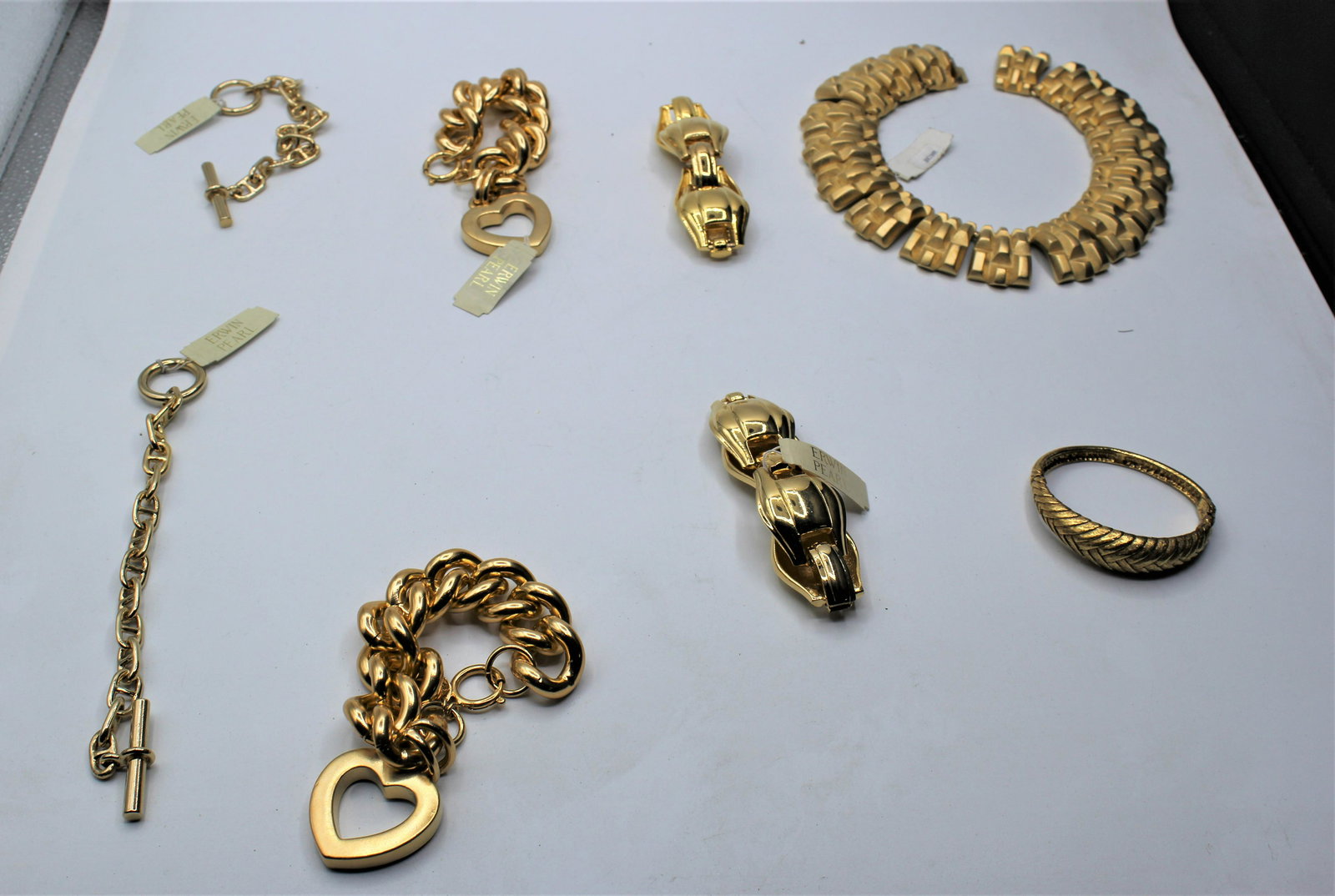 Lot of 8 Erwin Pearl Assorted Bracelets: Erwin Pearl established in 1952.