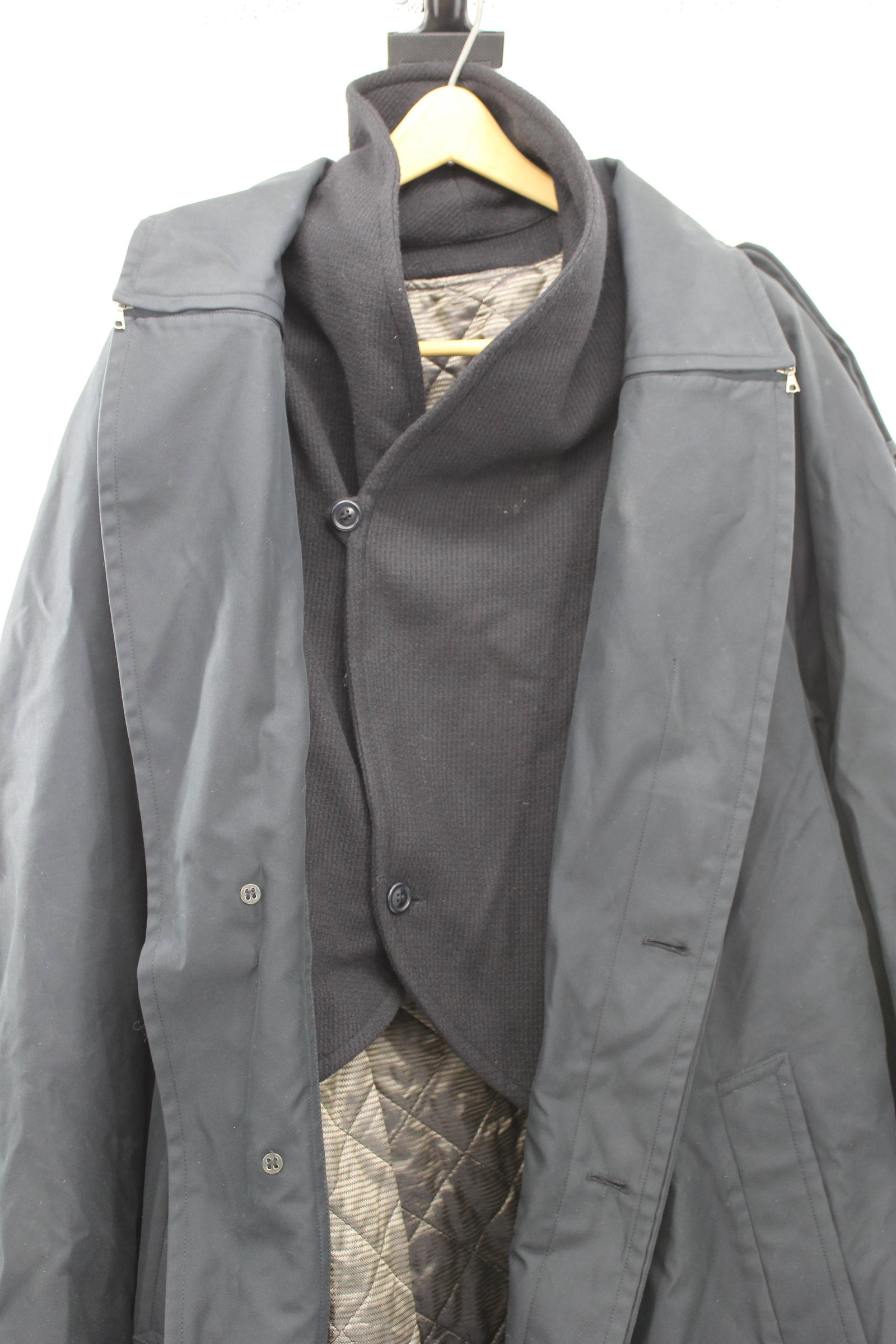 Ermenegildo Zegna Black Trench Coat (1 of 8)