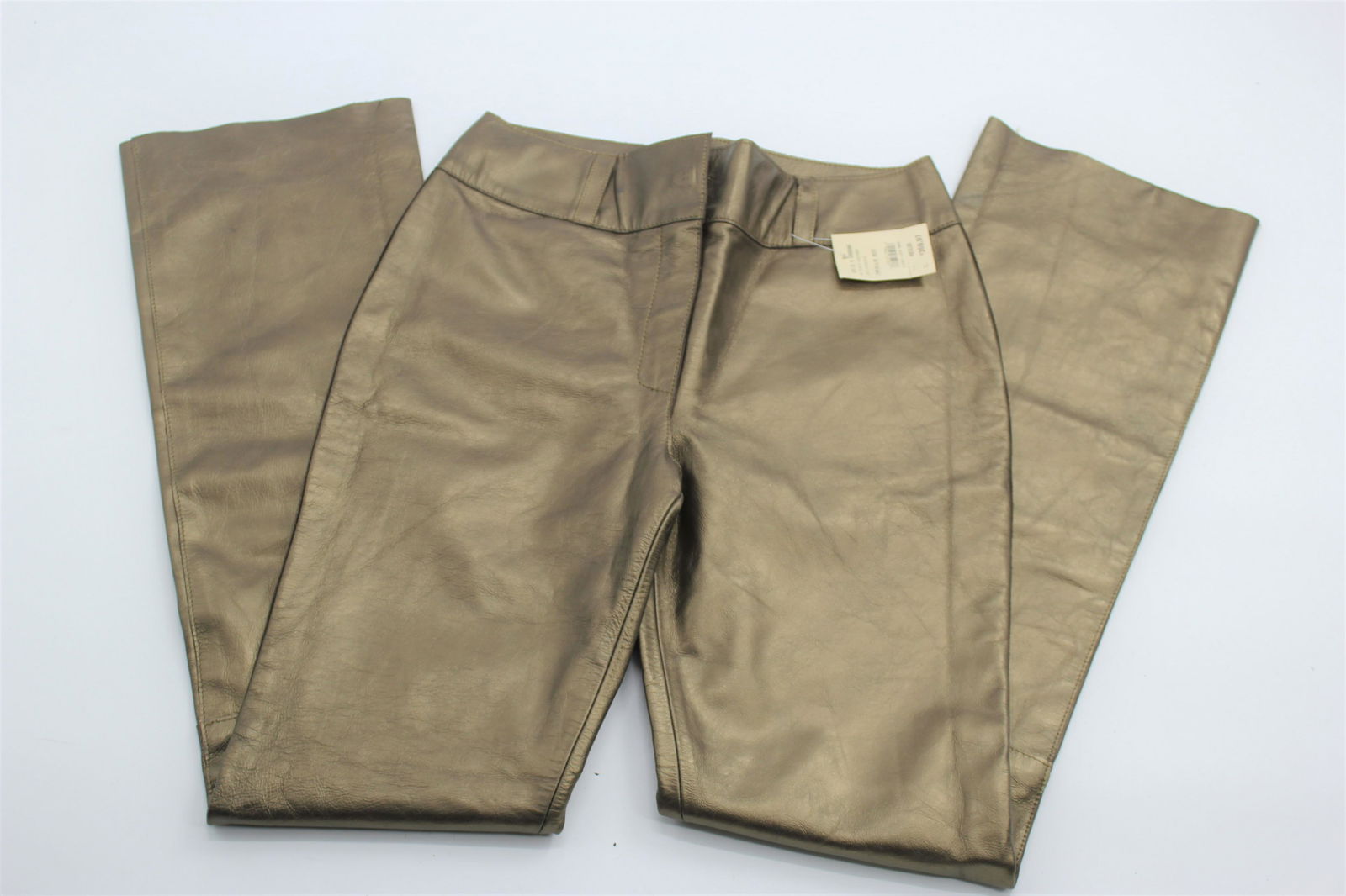 Dolce & Gabbana Gold Leather Pants (1 of 5)