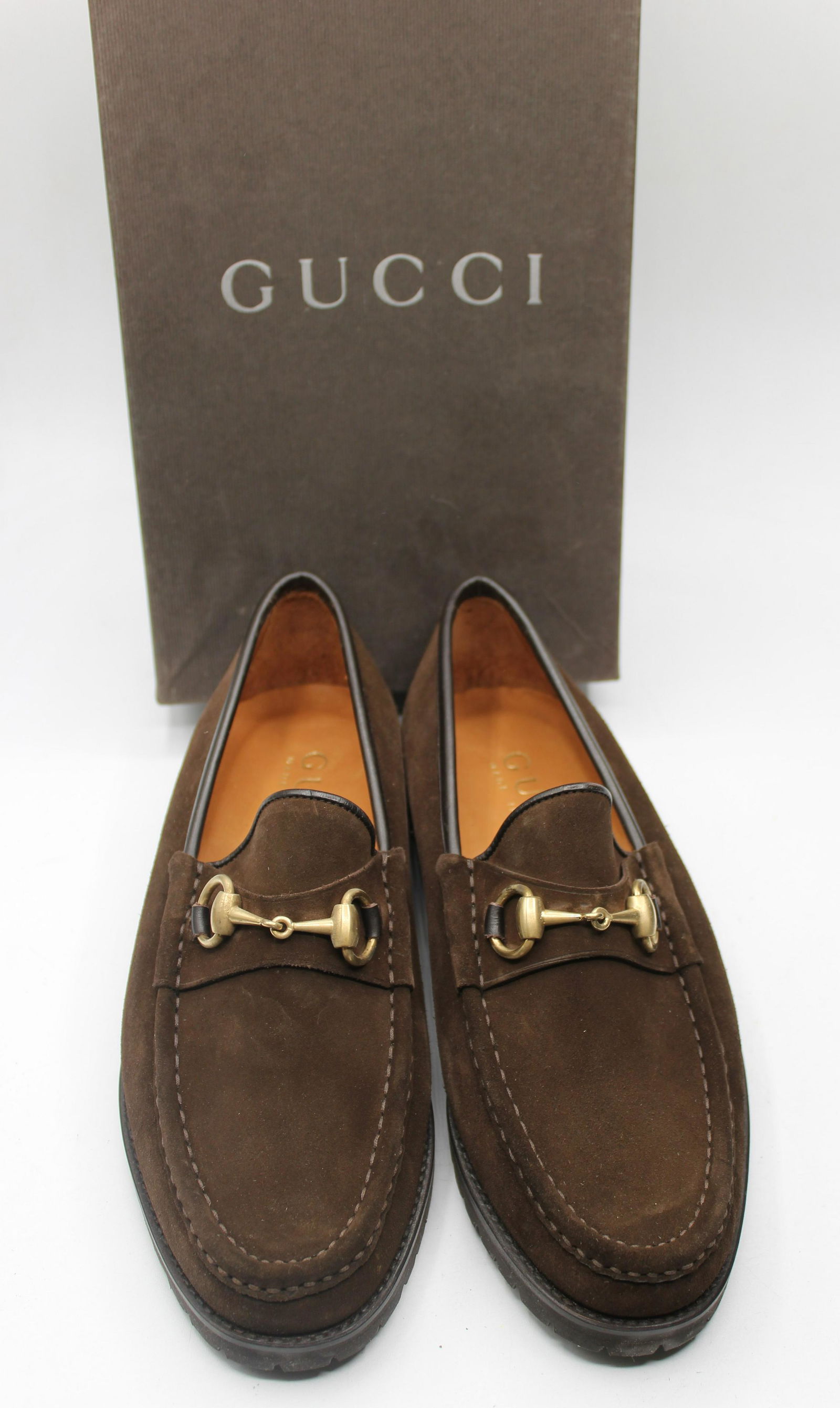 Men's Gucci Brown Suede Loafers (1 of 5)