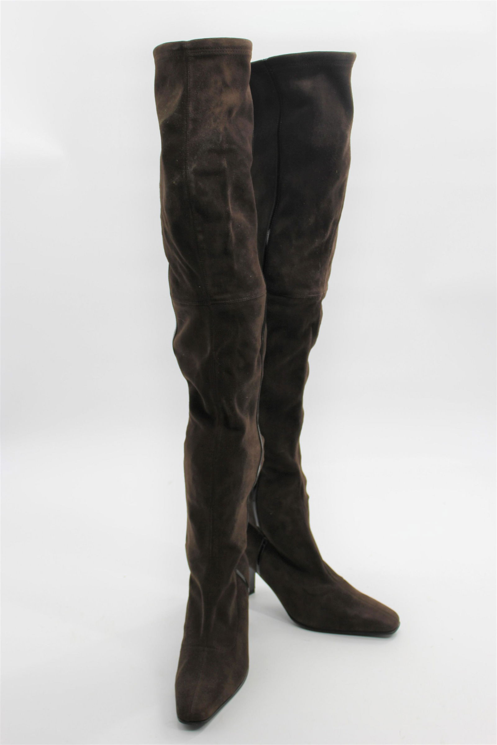 Salvatore Ferragamo Thigh Boots: Sexy, espresso suede thigh high boots! These are HOT! Size 7.