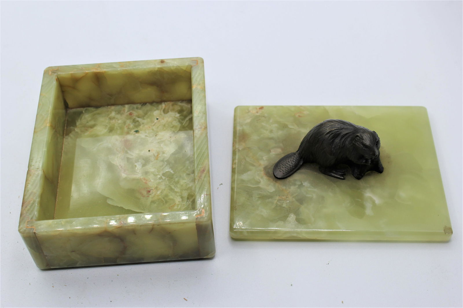 Art Deco Alabaster Cigarette Box by Asprey, London, (1 of 6)