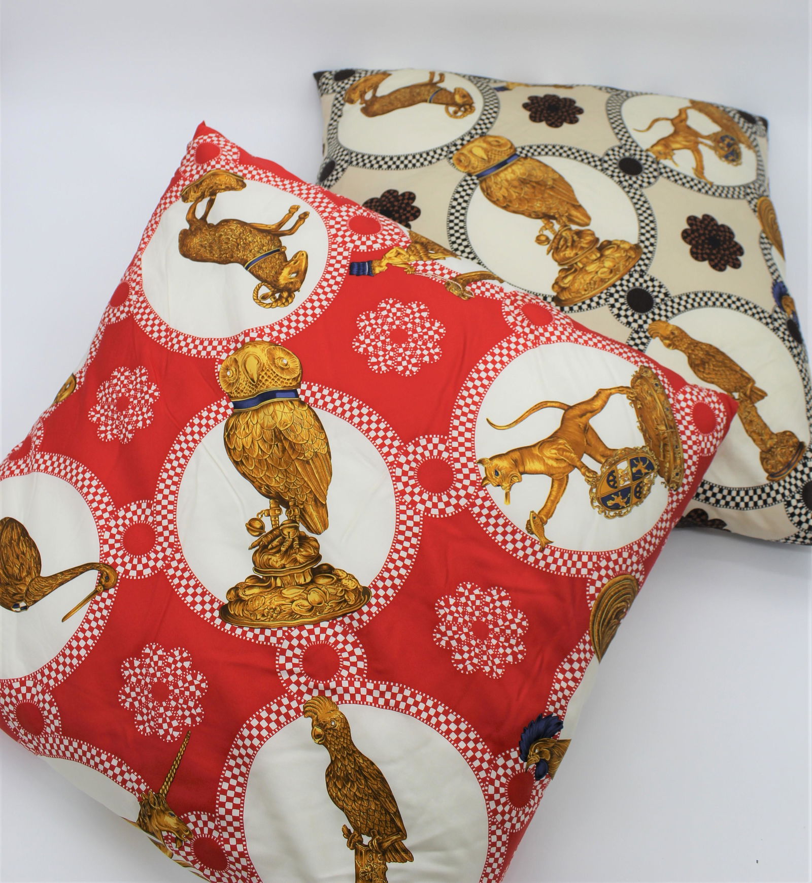 Mantero VIII Designer Silk Cushion Throw Pillows (1 of 4)