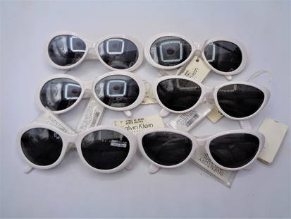 Lot of 6 Calvin Klein Sunglasses: Different shapes and sizes. Original price $145. All but one with tags. Have been in storage for over two decades. Made in Italy.