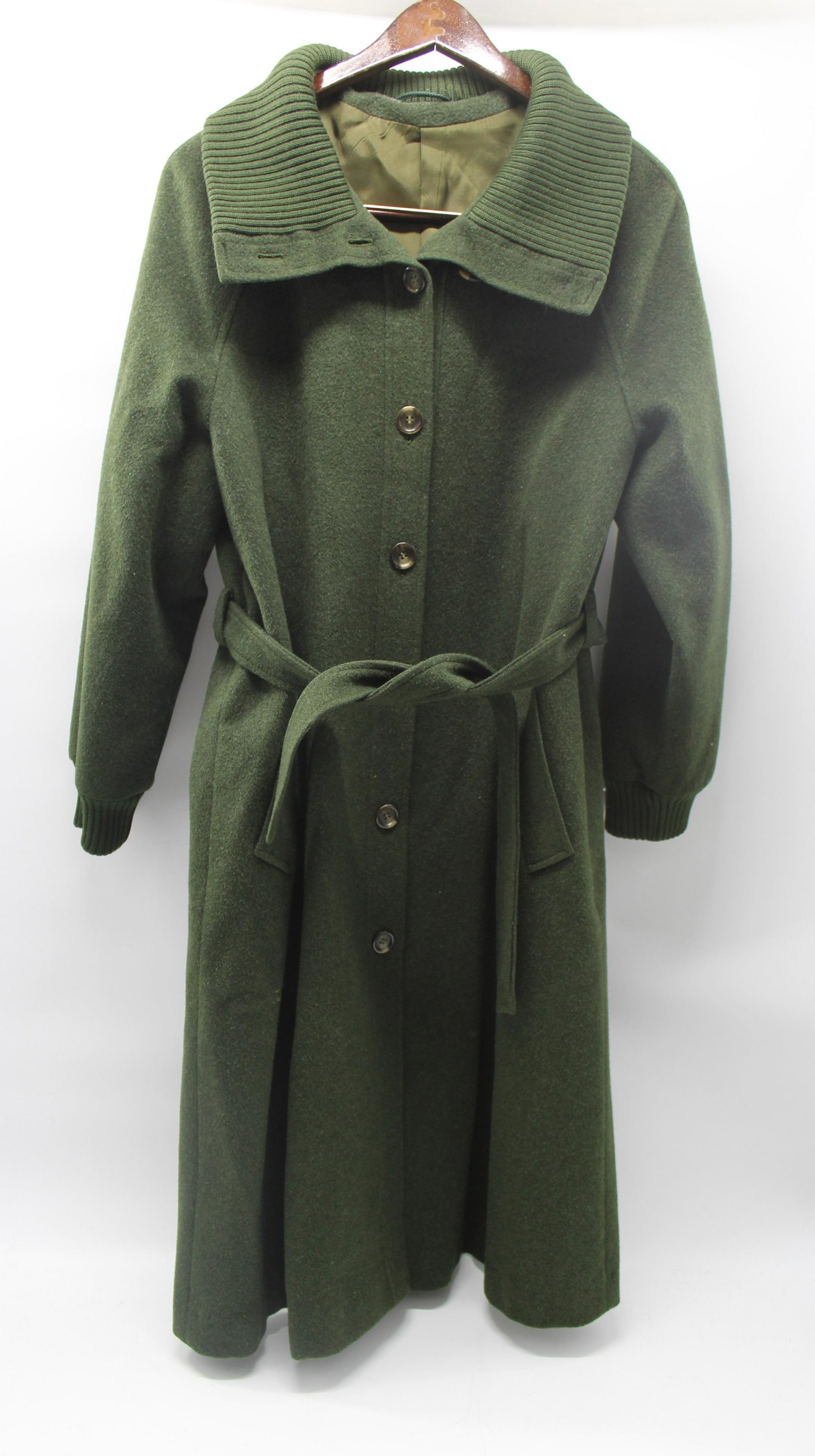 Vintage Schneider's Female Trench Coat: Vintage Schneider's Female Trench Overcoat. Made in the 1980's. Made in Austriia. Size 42. 95% wool.