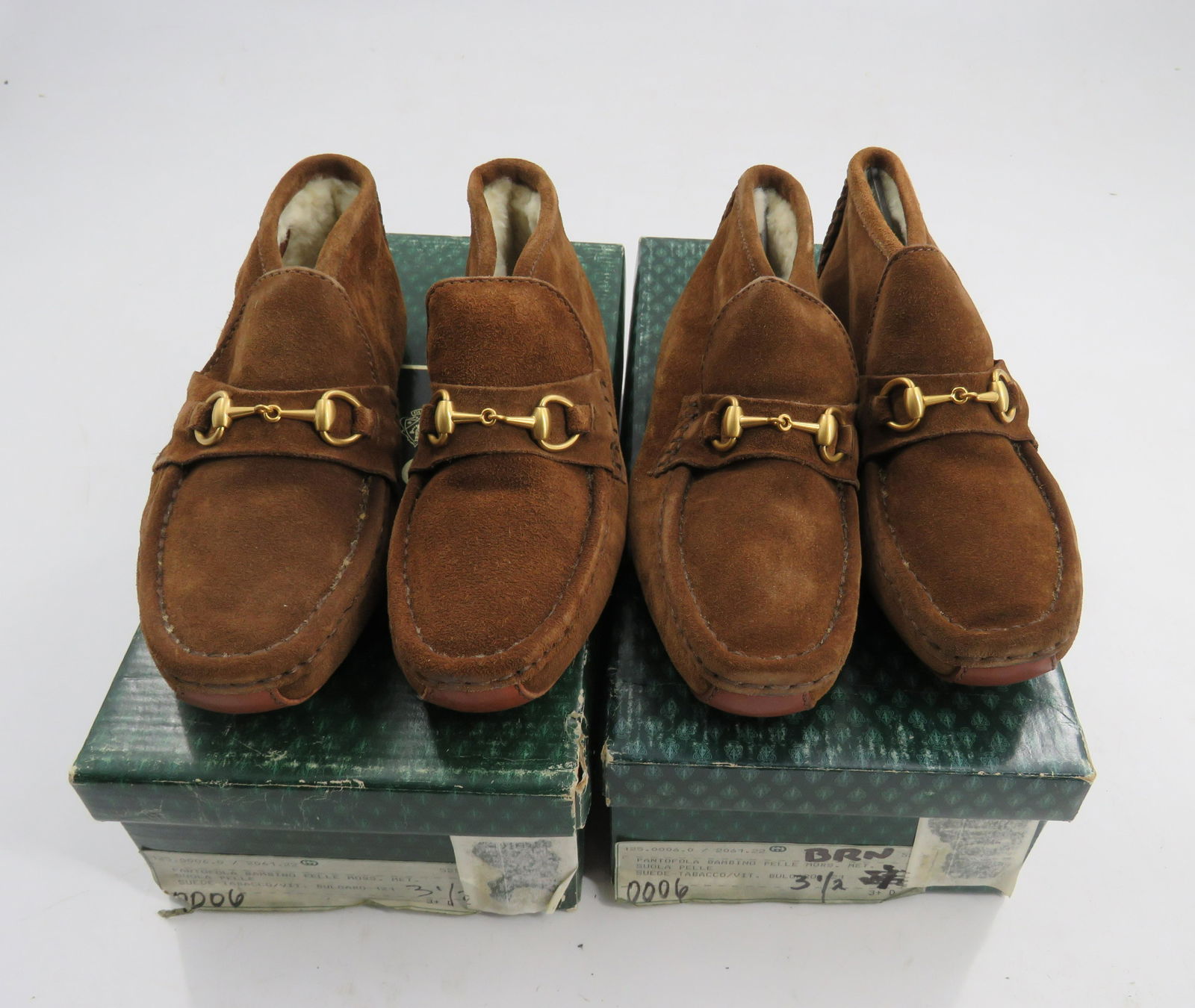 Lot of Two Gucci Kid's Suede Booties (1 of 6)