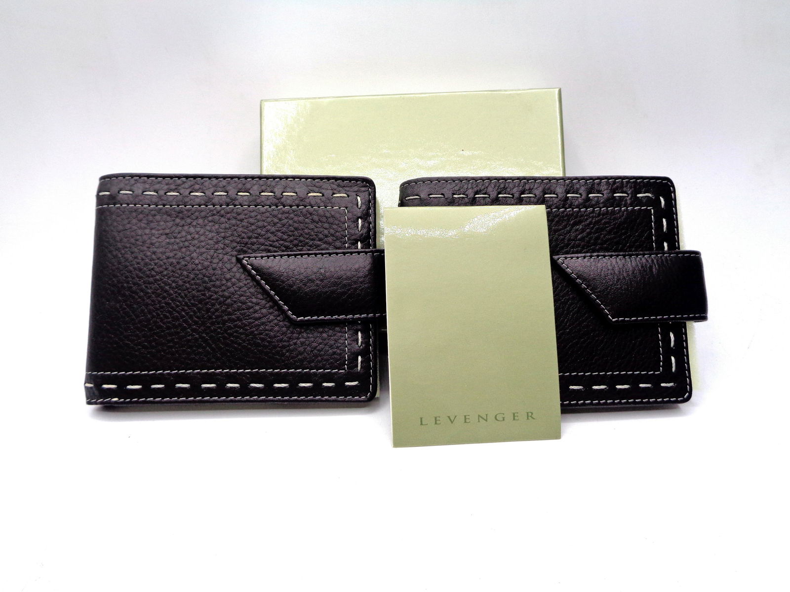 2 Black Leather Levenger Wallets (1 of 3)