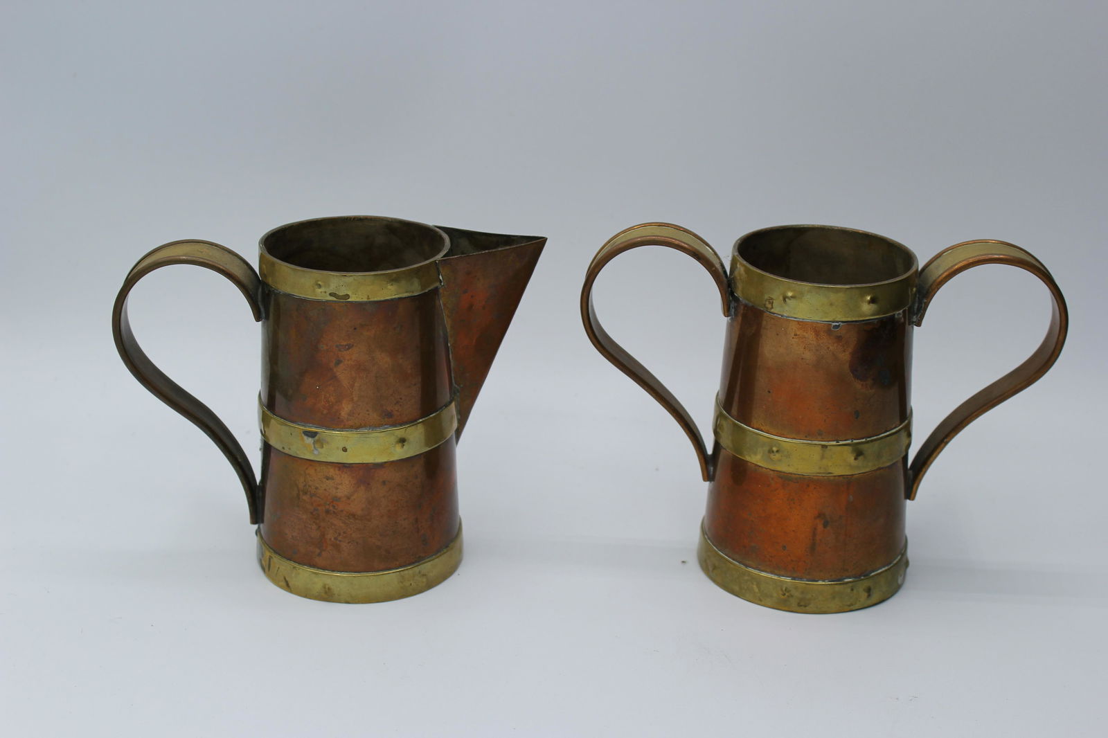 Antique Copper Pitcher and Cup (1 of 4)
