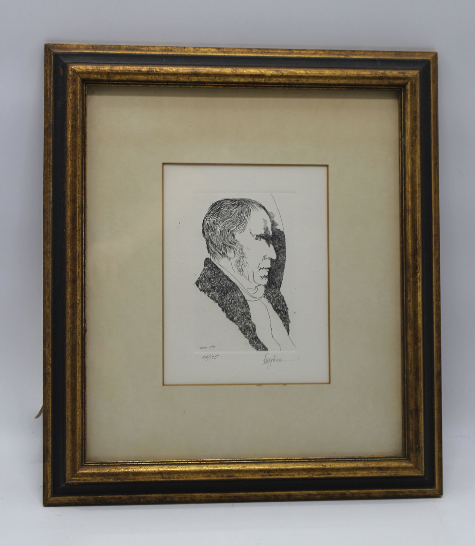 Leonard Baskin Etching of C.D Friedrich (1 of 6)