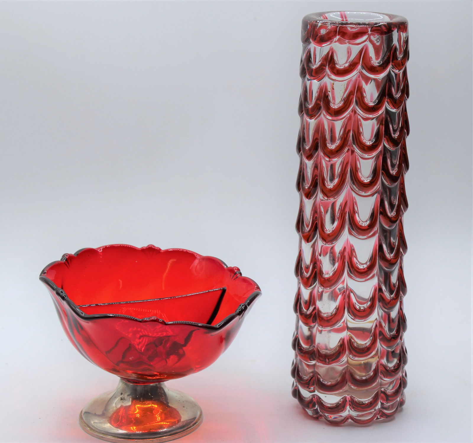 Vintage Red Glass Lot - 2 items (1 of 5)