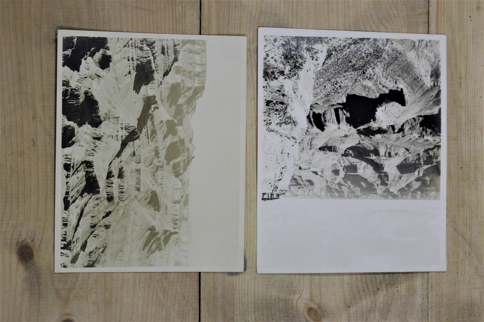 Lot of 2 - Carl Moon Grand Canyon National Park Photographs - 1907 - 1914: Site - 9x7 in. Carl Moon's photos in the Grand Canyon National Park in Arizona. In 1907, Moon signed a contract with the Fred Harvey Company to produce photographs for what would be the Fred Harvey Co