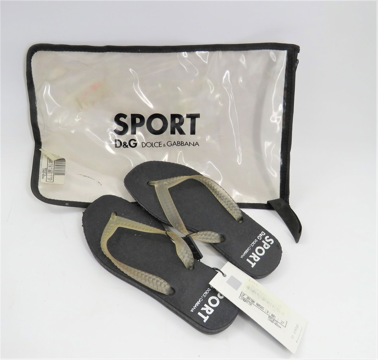Dolce & Gabbana Sport Sandals: Made in France. Comes with original bag. Size appears to be between 37-38.