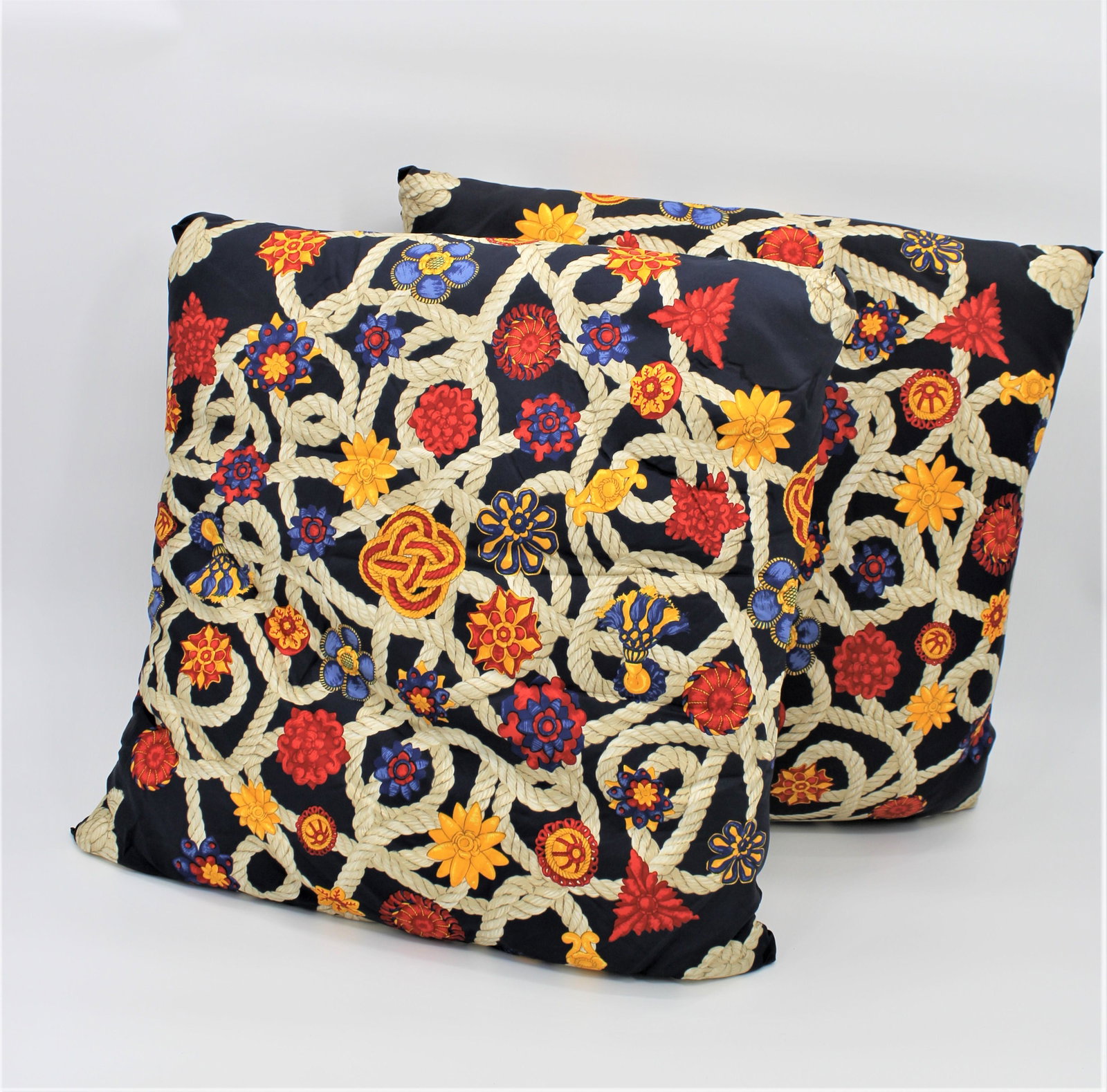 Mantero VIII Designer Silk Cushion Throw Pillows: Mantero Collection - 100% silk twill. Cushion cover with zip fastening. 21X21".