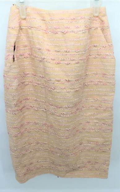 Vintage Chanel Pink Wool Skirt (1 of 6)