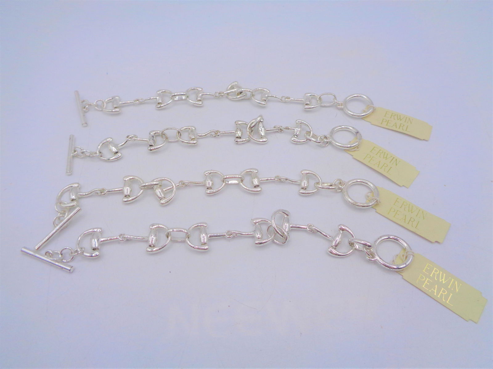 Lot of 4 Erwin Pearl Bracelets: Lot of 4 silver Erwin Pearl bracelets. These are a great staple item for any jewelry collection!