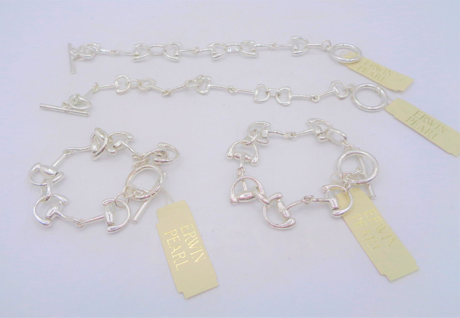 Lot of 4 Erwin Pearl Bracelets: Lot of 4 silver Erwin Pearl bracelets. These are a great staple item for any jewelry collection!