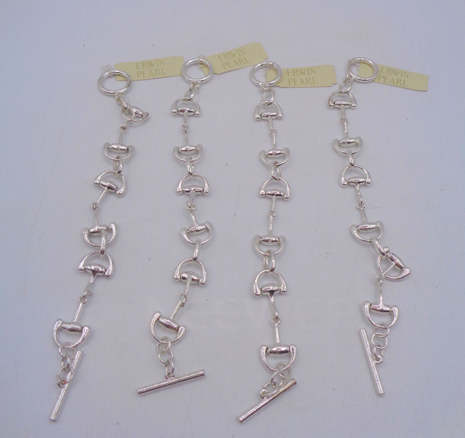 Lot of 4 Erwin Pearl Bracelets: Lot of 4 silver Erwin Pearl bracelets. These are a great staple item for any jewelry collection!