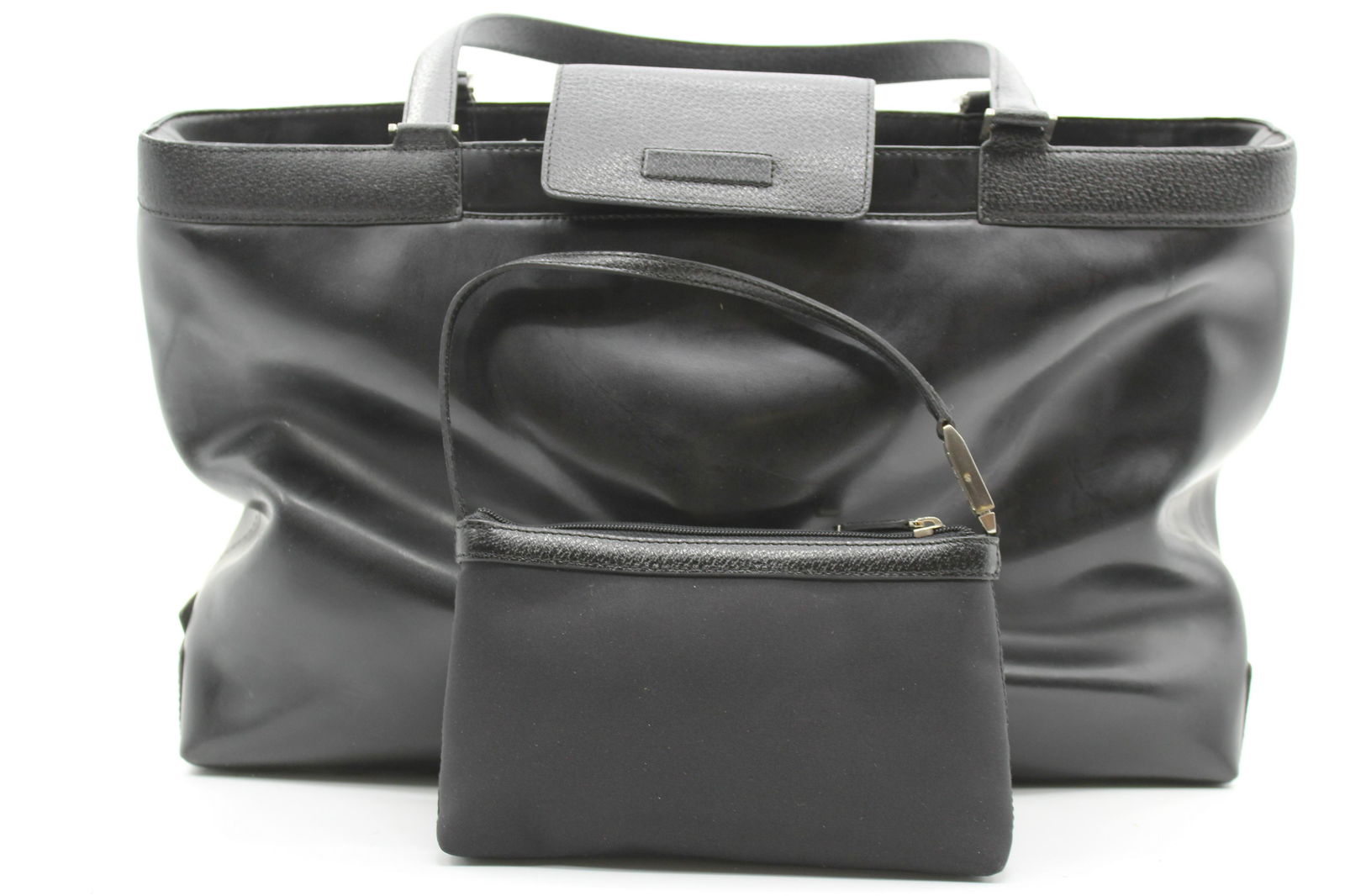 Hartman Black Leather Purse & Clutch (1 of 7)