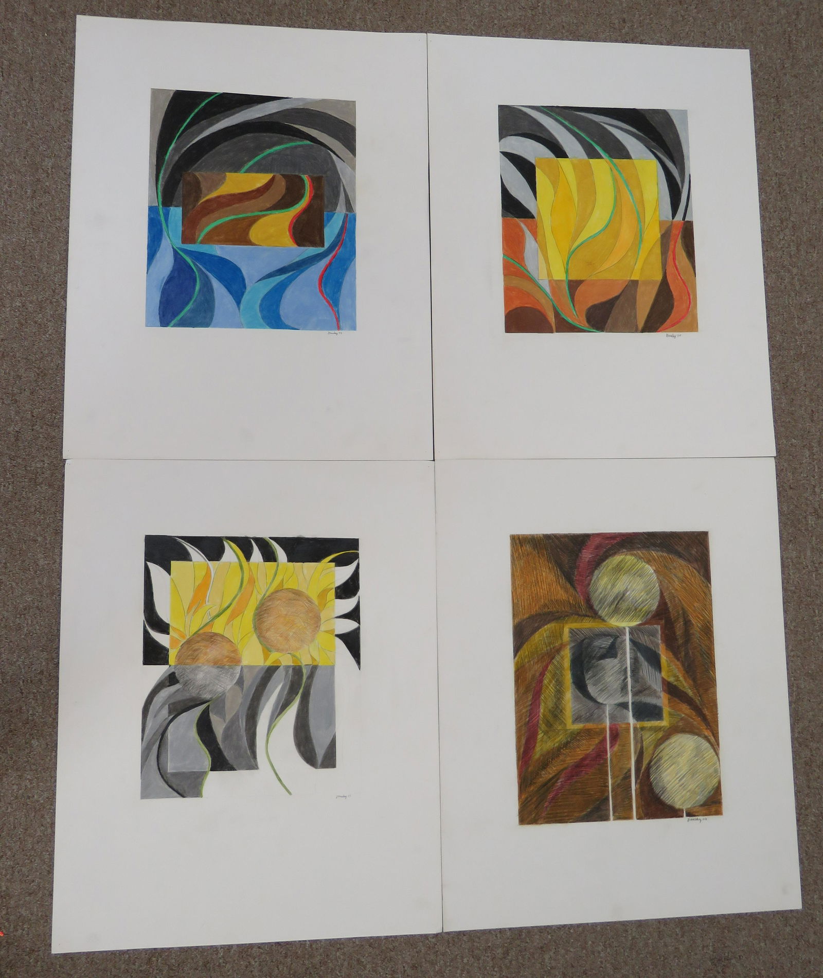 4 Signed Charles Domsky Pieces (1 of 9)