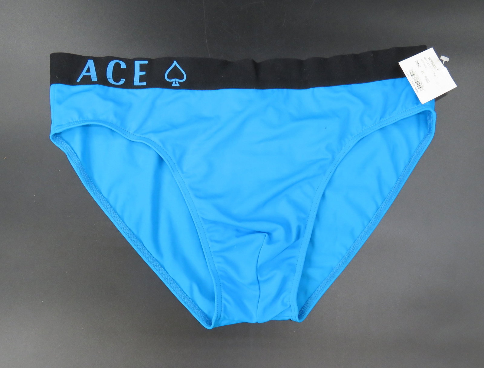 Versace Blue Speedos: Versace Ace Speedo blue with black band, sizeXL.