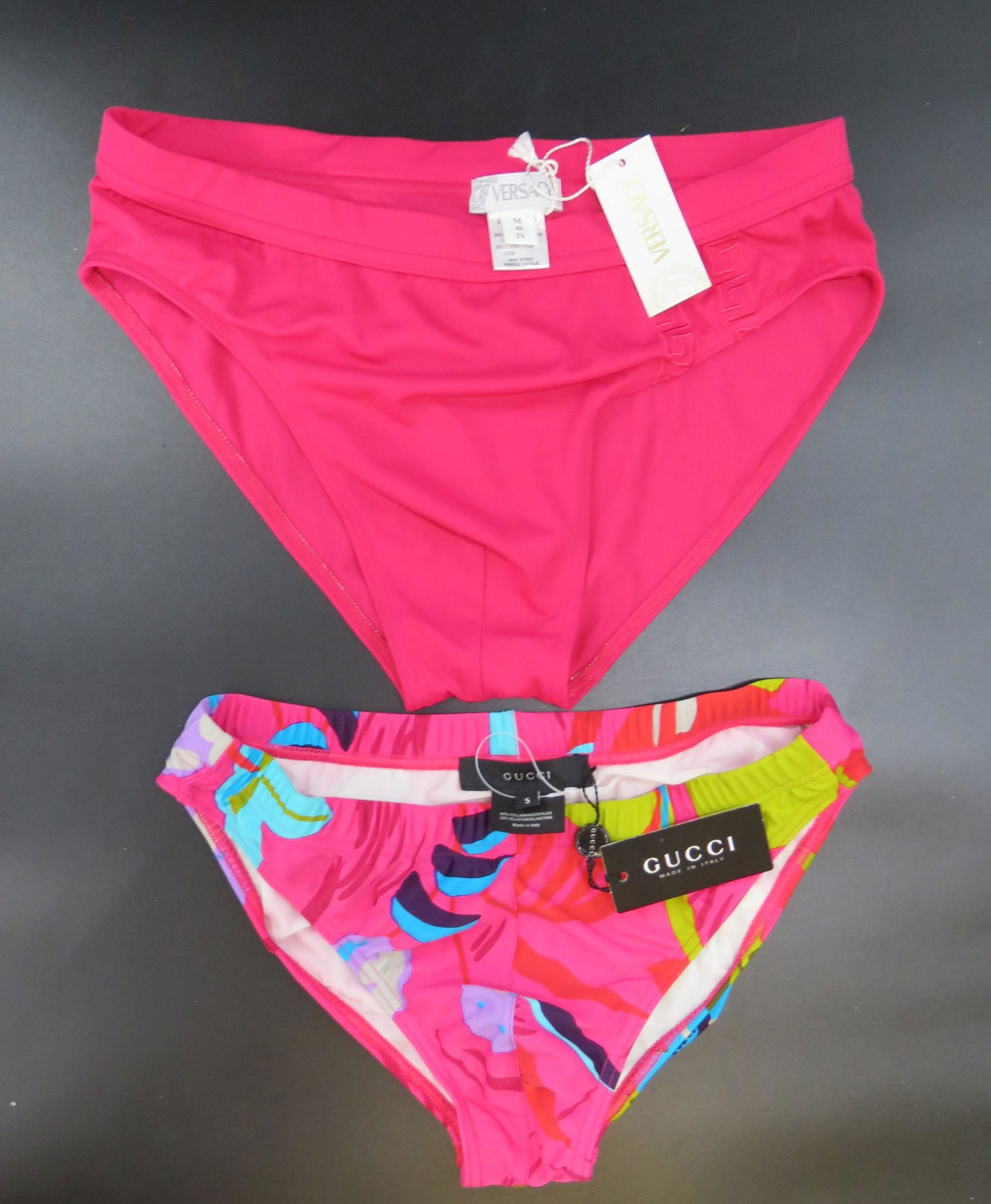 Gucci & Versace Pink Swim Bottoms (1 of 6)