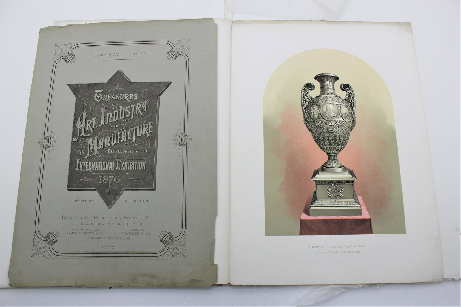 1876 Tiffany Vase Lithograph Ad (1 of 10)