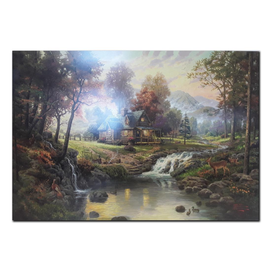 Thomas Kinkade's "Mountain Retreat" open edition print (1 of 2)