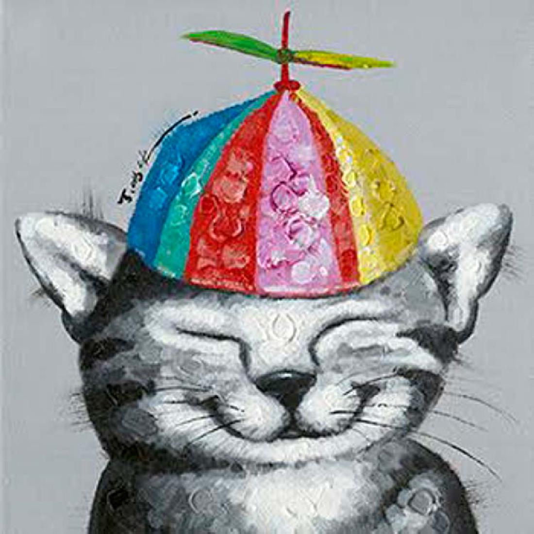 Decor Art - "Happy Cat" on Canvas (1 of 1)