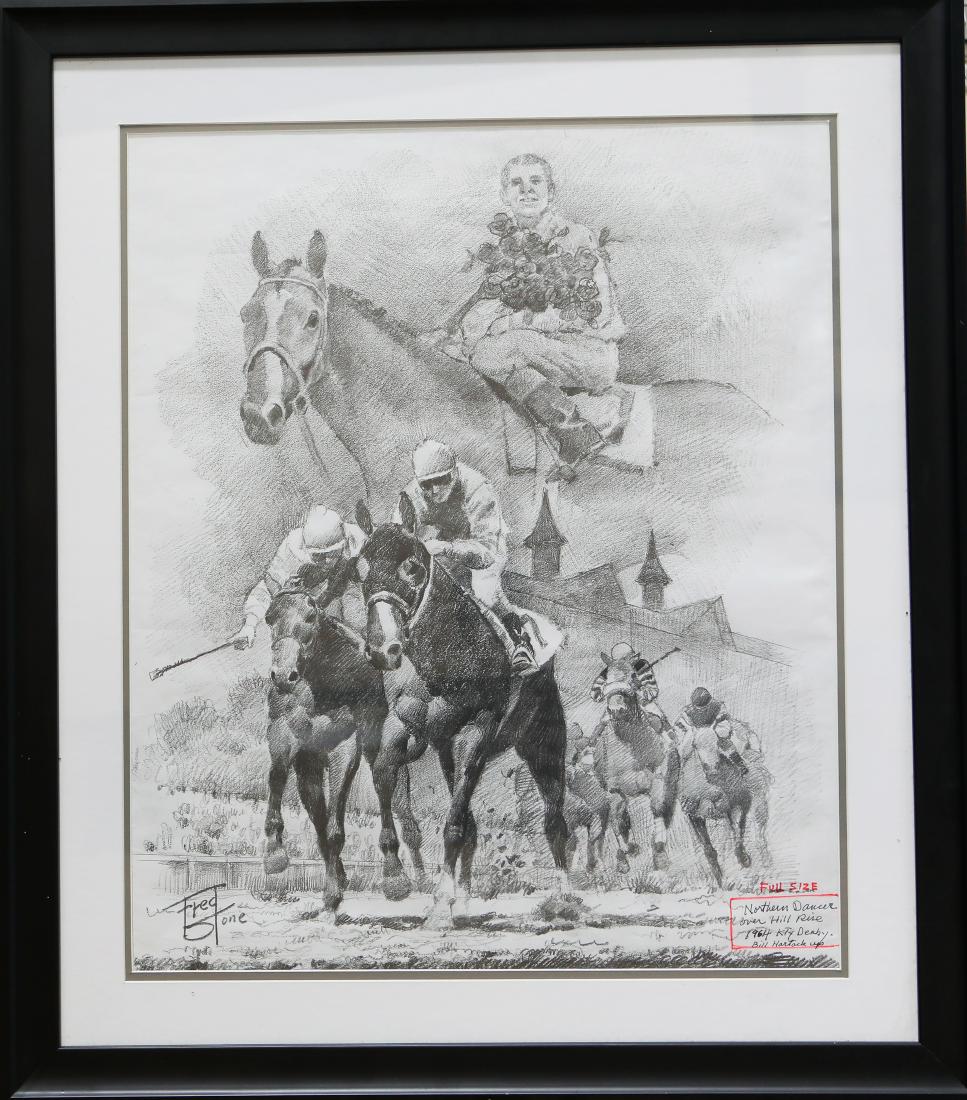 Fred Stone Black and White Sketch: Fred Stone black and white sketch. Image- 23 1/2" x 20". Frame- 31 1/2" x 27 1/2"